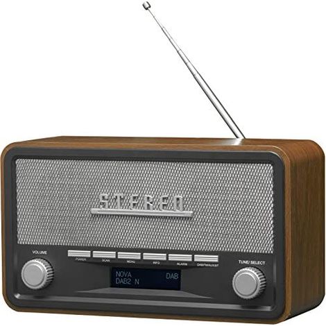 Denver DAB-18 radio Personal Analógico y digital Negro, Gris (1/5)