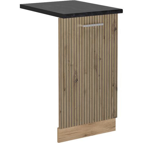 Coperchio per lavastoviglie R-Line, Rovere artigianale, 45 cm , PL Antracite, Vicco