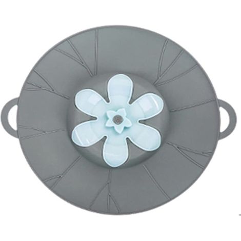 Coperchio in silicone anti-rovesciamento e anti-ebollizione per pentole e padelle - Grigio