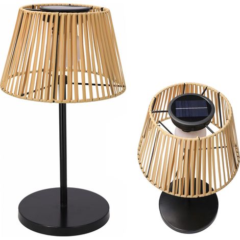Lampada solare da giardino a LED, da esterno, con palo per giardino e terrazzo.