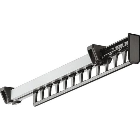 Cintre multifonctionnel - ABS et alliage d'aluminium - Extensible et réglable - Porte-vêtements - Antidérapant - Universel - 31,5 x 5 x 4,2 cm - Noir (1/5)