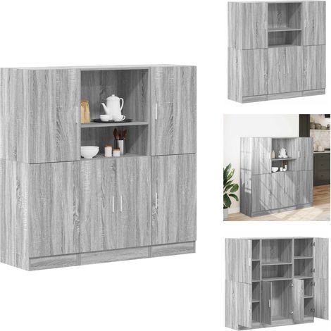 Ensemble d'armoires de cuisine 3 pcs sonoma gris - Ensemble D'armoires De Cuisine - Ensembles D'armoires De Cuisine - Ensemble D'éléments De Cuisine - Ensemble D'armoires De Cuisine Modernes (1/5)