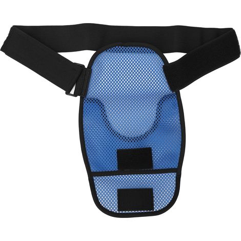 Housse de protection légère, imperméable, respirante et extensible pour poche de colostomie, bleue (1/5)