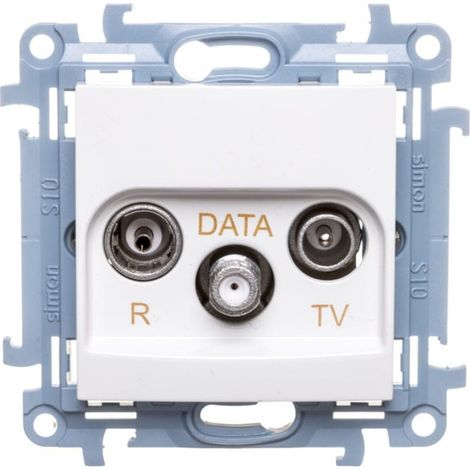 Simon 10 RTV-Datenantennenbuchse weiß CAD.01/11