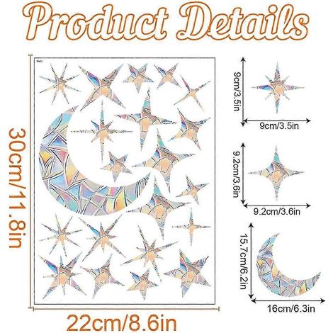 Lot de 8 autocollants muraux papillon attrape-soleil, champignon et feuille, motif prisme arc-en-ciel, décoration pour chambre d'enfant ou maison (1/4)