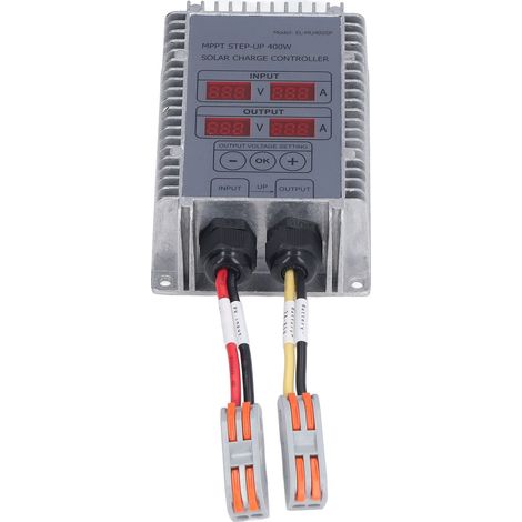MPPT 24-85V Solarladeregler mit LCD-Bildschirm, einstellbarer Spannung für Blei-Säure- oder Lithiumbatterien, IP65 wasserdichter Schutz, 400W Aufwärtsladegerät (Modell EL-MU, englische Bedienungsanlei (1/5)