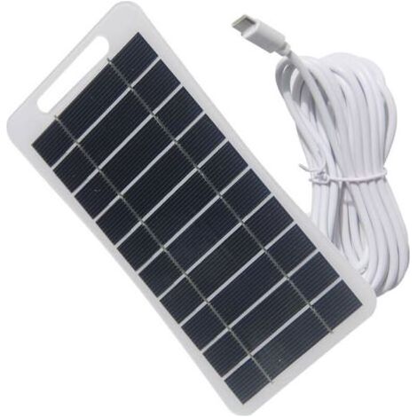 Chargeur de batterie solaire, panneau solaire 2 W, support stable USB 5 V, adaptateur solaire pour téléphone portable (pour téléphones portables, sonnettes vidéo, radios, appareils électroménagers) (1/4)