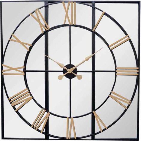 Brooklyn Wall Clock - Black/Gold - L4 x W113 x H113 cm - Black/Gold