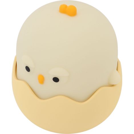 Veilleuse Poussin Coque d'Œuf Mignonne 7 Couleurs LED RGB Lumière Chaude Intensité Réglable Silicone Lampe Chevet Bébé Chambre Salon Allaitement (1/5)