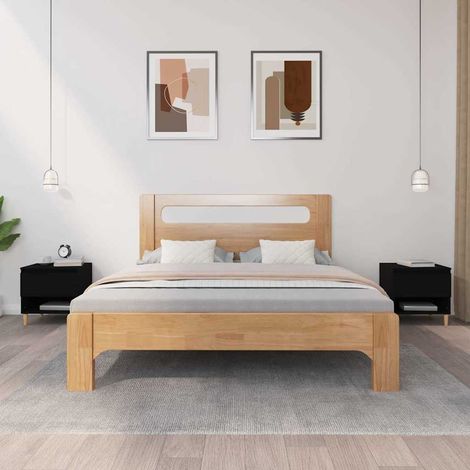 vidaXL Bedside Tables 2 pcs Black 50x46x50 cm Engineered Wood (1/5)