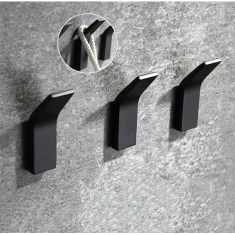 CPSARKV Gancho Adhesivo 3 Piezas Gancho de Pared para Baño, Toallero Antióxido e Impermeable con Adhesivo para Albornoz, Abrigo, Toalla, Llaves, Hogar