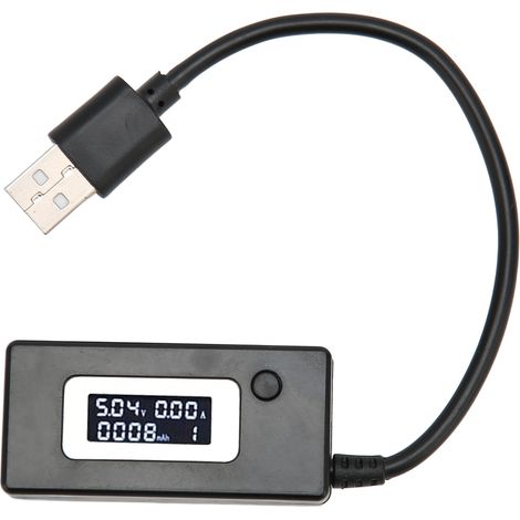 Testeur de tension et courant USB 3-15V 0.05A-3.50A, affichage LCD, multimètre USB 50mA-3500mA, mesure de précision pour chargeurs et câbles (1/5)