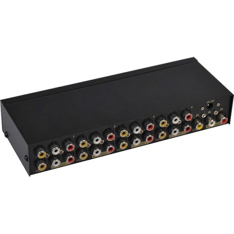 Boîtier répartiteur AV RCA 1x8, répartiteur de signal vidéo 8 canaux, compatible avec décodeur TV HD (1/5)
