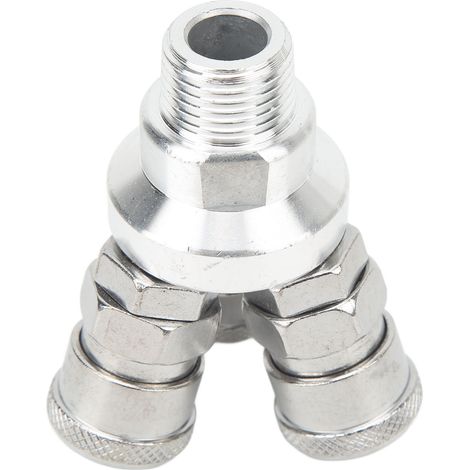 Raccord rapide 3 voies universel, filetage mâle pivotant, raccord compresseur d'air G1/2 (1/5)