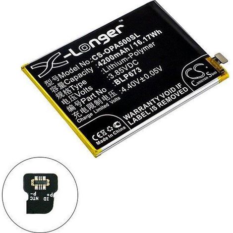 NX - Batterie téléphone, smartphone, GSM pour Oppo 3.85V 4200mAh - BLP673 (1/2)
