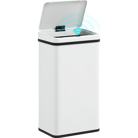 HOMCOM Kitchen Bin with Fast Motion Sensor, 50L Stainless Steel Sensor Bin