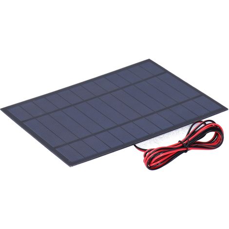 Module Solaire Époxy 6W 6V DC avec Câble Rouge Noir 200cm pour Alimentation Électrique et Outils (1/5)