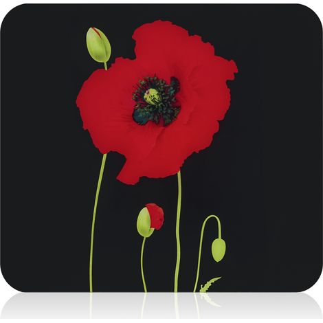 Herdabdeckplatte POPPY, 56 x 50 cm, Glas, Maximex