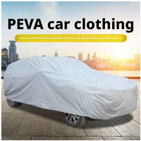 Housse de Voiture Renforcée Anti-UV/Pluie (L:480x175x120cm) - Protection universelle toutes saisons, résistante à la poussière/gel/chaleur