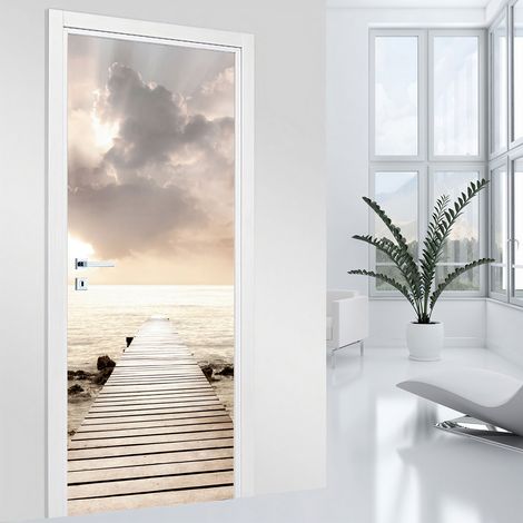Stickers pour porte - Ponton - 73 x 205 cm - Adhésif MAT (1/2)