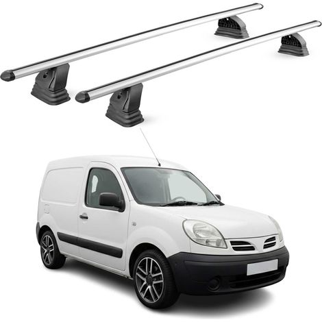 OMAC Barres de toit transversales en aluminium pour Nissan Kubistar 2003-2009 – TÜV / DIN 75302:2019 – Antivol inclus – Charge max 75 kg – 2 barres – Gris (1/5)