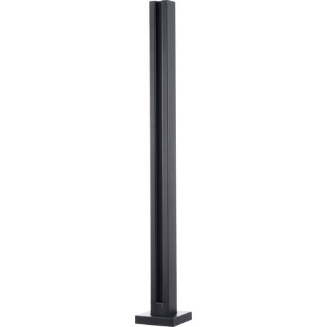 Mophorn Glasklemme, 35,83" Geländerhalterung für 0,39"-0,47" gehärtetes Glas, 304 Edelstahl-Montageklemme für Balkon, Terrasse, Treppe, Garten, Schwarz