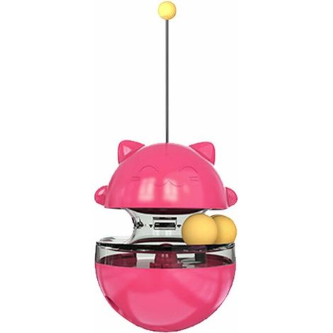 Le gobelet pour chat jouets le jouet interactif pour chat boules de nourriture pour chat mangeoire lente avec baguette taquine (1/5)