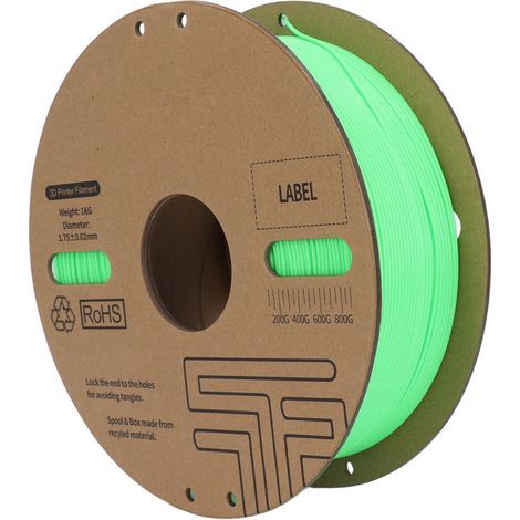 Filament PLA vert 1,75 mm 30-600 mm/s haute vitesse précision bobine de 1 kg imprimante 3D (1/5)