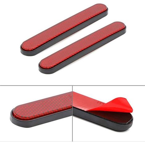 Adesivi riflettenti per 4 forcelle anteriori di moto, compatibili con Softail Sportster 883 1200 Rosso.