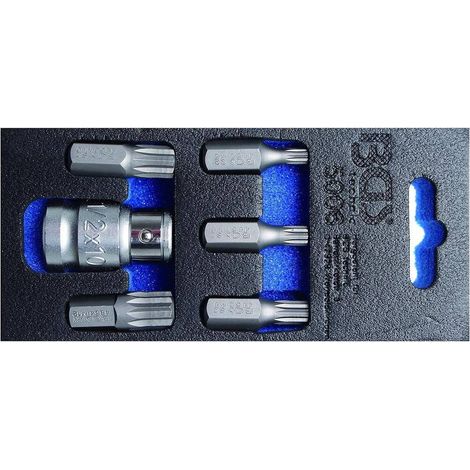 Jeu d Embouts 10 mm (3/8) - Denture Multiple Intérieure XZN - 6 pcs - Précision et Robustesse - D-Work (1/5)