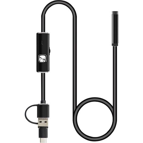 Caméra endoscopique 3 en 1 de 1 pièce 480P 5,5 mm avec rigide IP67 étanche pour l'entretien automobile et l'inspection des eaux usées industrielles 2 M (1/5)