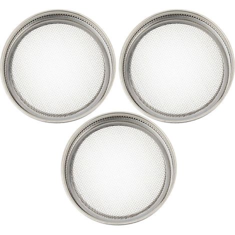 Stück Keimglas-Siebdeckel aus Edelstahl für Einmachgläser-8.6X8.6CM-Silver (1/3)