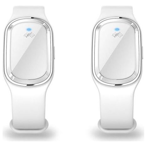 2er-Pack Ultraschall-Mückenabwehrarmbänder mit USB-Ladekabel, geeignet für Erwachsene und Kinder (Weiß) (1/5)