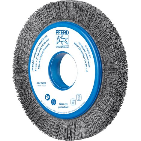 PFERD TOOLS COMPOSITE Rundbürste RBUP Ø 150x13x50,8 mm Bohrung Keramik-Filament-Ø 1,10mm Korn 80 stationär (1/4)