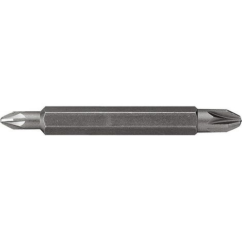 Lame de vissage double empreinte 1/4' phillips ph1 et ph2 60mm (1/2)