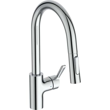 Ideal Standard Ceralife - Grifo de fregadero con ducha extraíble, cromo BE242AA (1/5)