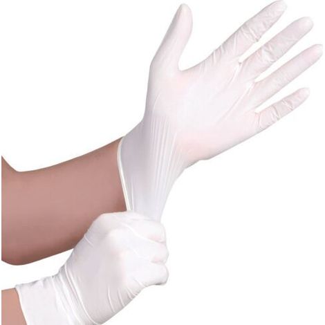 100 Disposable Gloves Vinyl Powdered Powder Free Boxed Tattoo Multi Purpose Beauty - Extra Large Unpowdered (1/3)