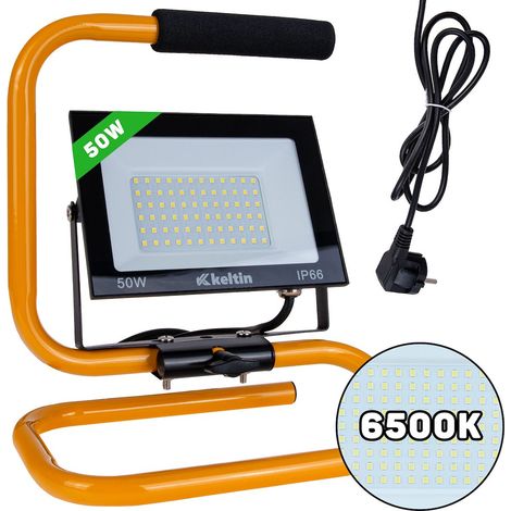 Proyector LED de 50 W con soporte de montaje y cable - blanco frío 6500 K (10) (1/5)