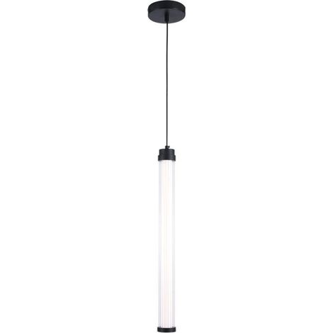 Lámpara colgante tubular LED V-TAC de 5 W en metal negro y blanco cálido