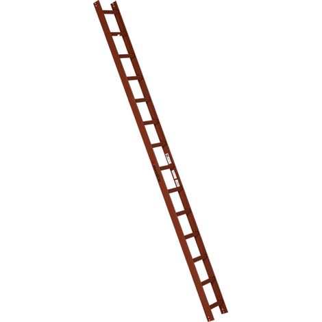 Euroline Premium Kaminkehrerleiter 14 Sprossen RAL8004 Rot (1/2)