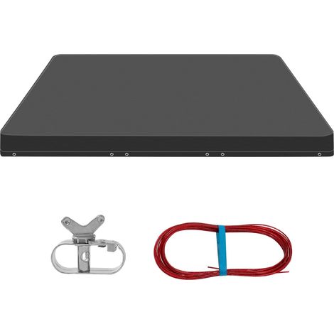 WOLTU Cobertor Piscina Rectangular 450x220x20 cm Cubierta para Piscina Lona para Piscina Invierno de PE 200g/m² Impermeable y Opaco con Ojas y Cuerda de Fijación Gris Oscuro (1/5)