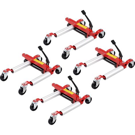 VEVOR Dolly, 1500 libbre, sollevatore per auto, ruote girevoli a 360°, martinetto idraulico, spostamento per riparazioni auto, set da 4, sollevatore idraulico (1/2)