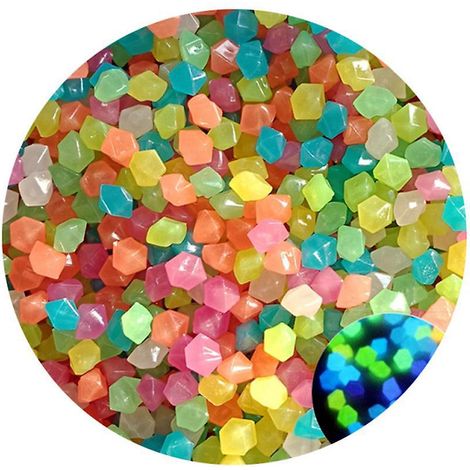 300pcs Pierre Lumineuse,cailloux Lisses De Rsine,pierre Lumineuse Exterieur Dcoratives Pour Aquariums/jardin/alles/routes (color) (1/5)