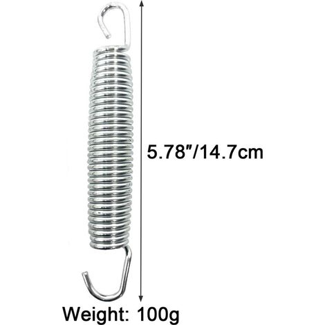 Muelles para trampolín - Muelles de repuesto para trampolín, acero galvanizado, inoxidables y duraderos, accesorios para trampolín, 147 mm/5,8"