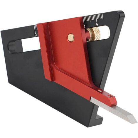 Jauge de hauteur pour le travail du bois - Outil de mesure en aluminium pour toupie de table - Outil de mesure de profondeur (1/4)