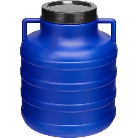 Garronda réservoir d'eau de 5 litres, Baril Alimentaire, fût à Large Ouverture en HDPE et sans BPA, tonneau de Jardin, bac à Aliments pour Animaux, conteneur d'eau, tonneau Universel GD-0078, Bleu