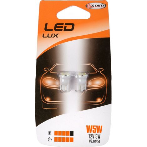 W5W Coppia di lampadine 5 Led per luci auto 12V 5W (1/2)