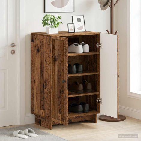 vidaXL Cabinet à chaussures EDE 59,5 x 39,5 x 90 cm Bois d'ingénierie (1/5)