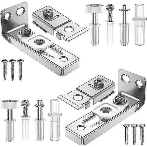 Kit de réparation pour porte coulissante à galandage, remplacement des ferrures de rail de 2,22" à 2,54". (1/5)