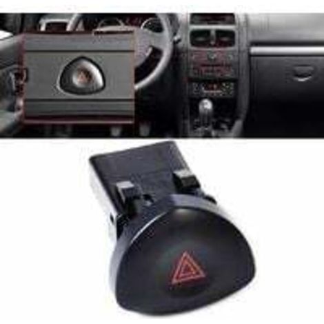 Bouton Warning Clio 2 Feux de Détresse Bouton d'avertissement pour Clio MK 2 Noir 8200442723 (1/4)